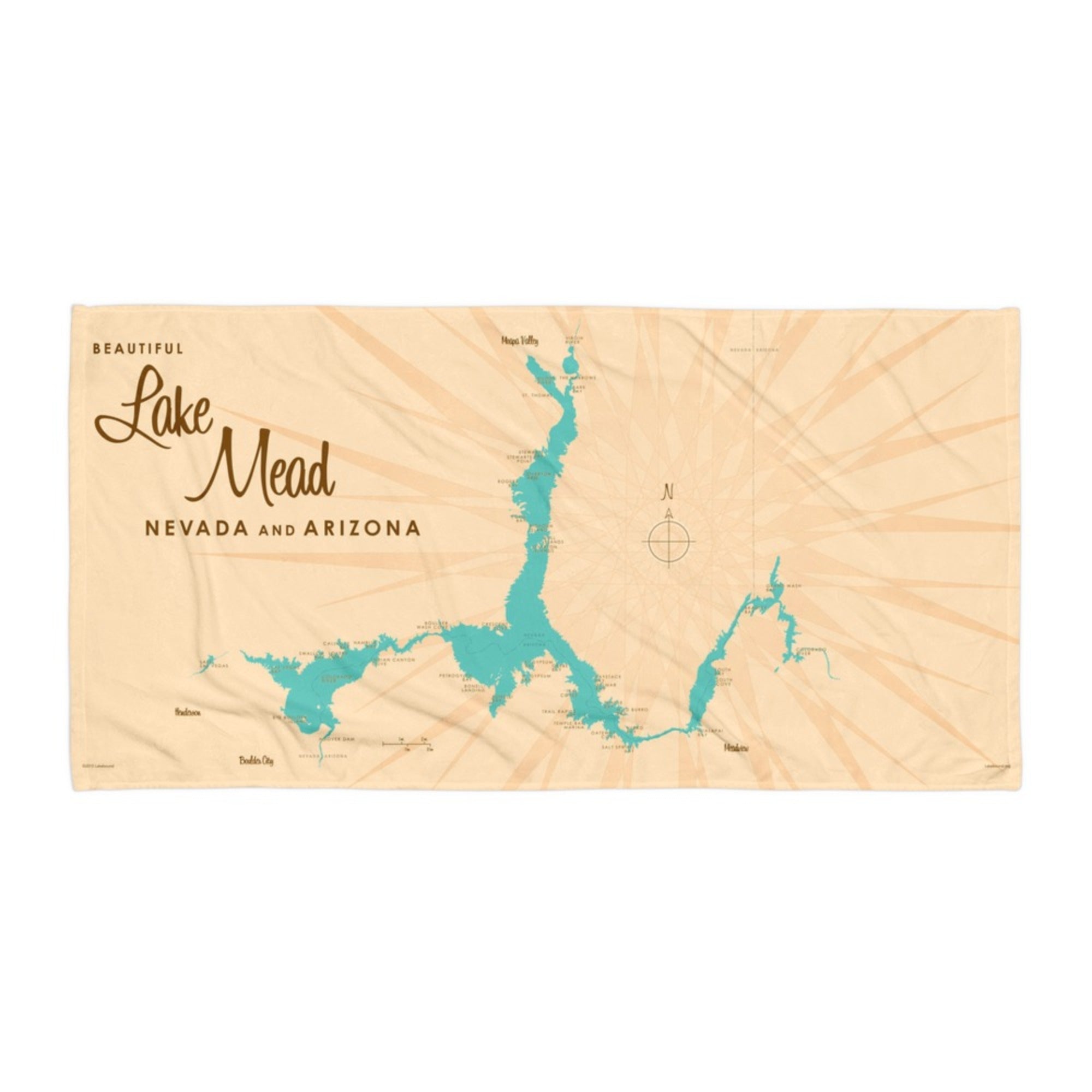 Lake Mead Arizona Nevada Beach Towel