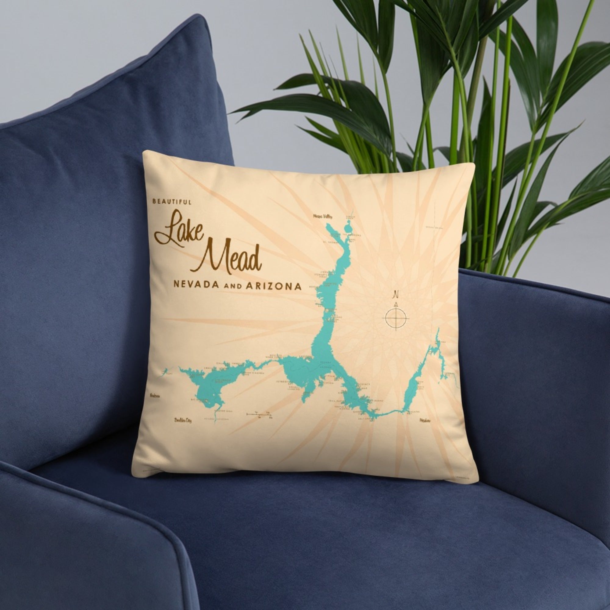 Lake Mead Arizona Nevada Pillow