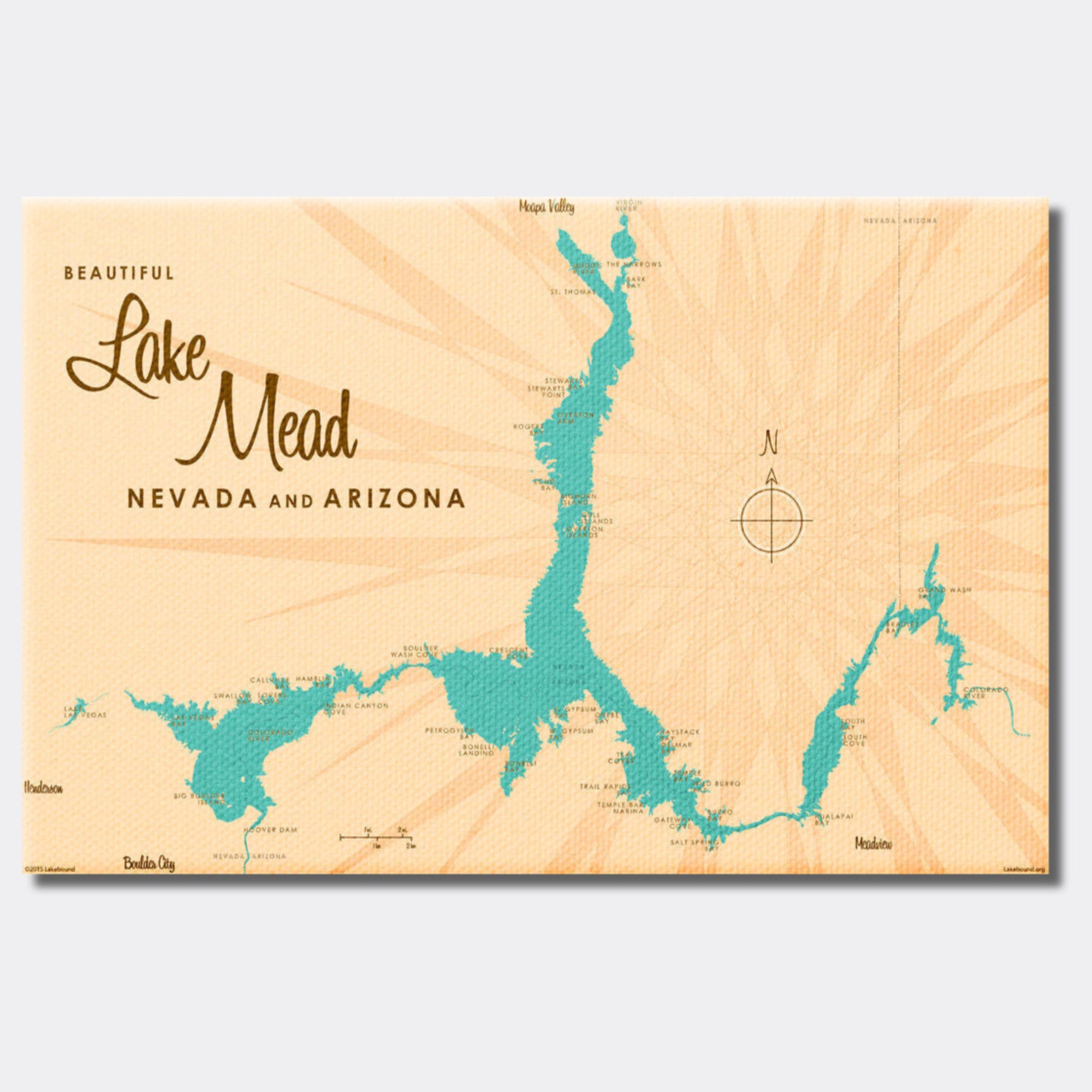 Lake Mead Arizona Nevada, Canvas Print