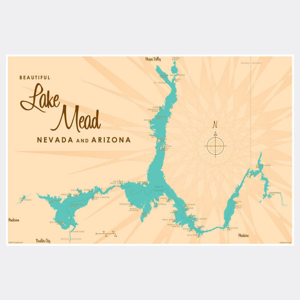 Lake Mead AZ Nevada, Paper Print