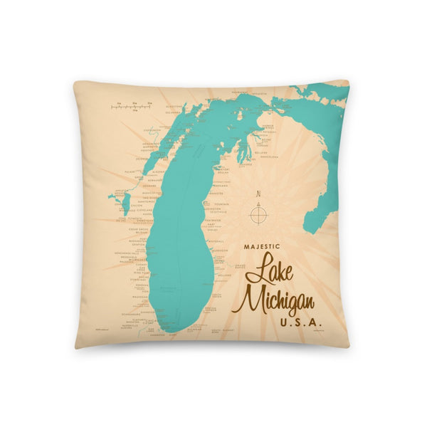 Lake Michigan USA Pillow