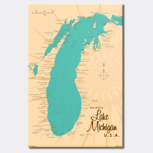 Lake Michigan USA, Canvas Print
