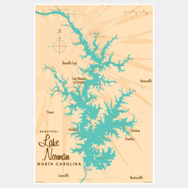 Lake Norman North Carolina, Paper Print
