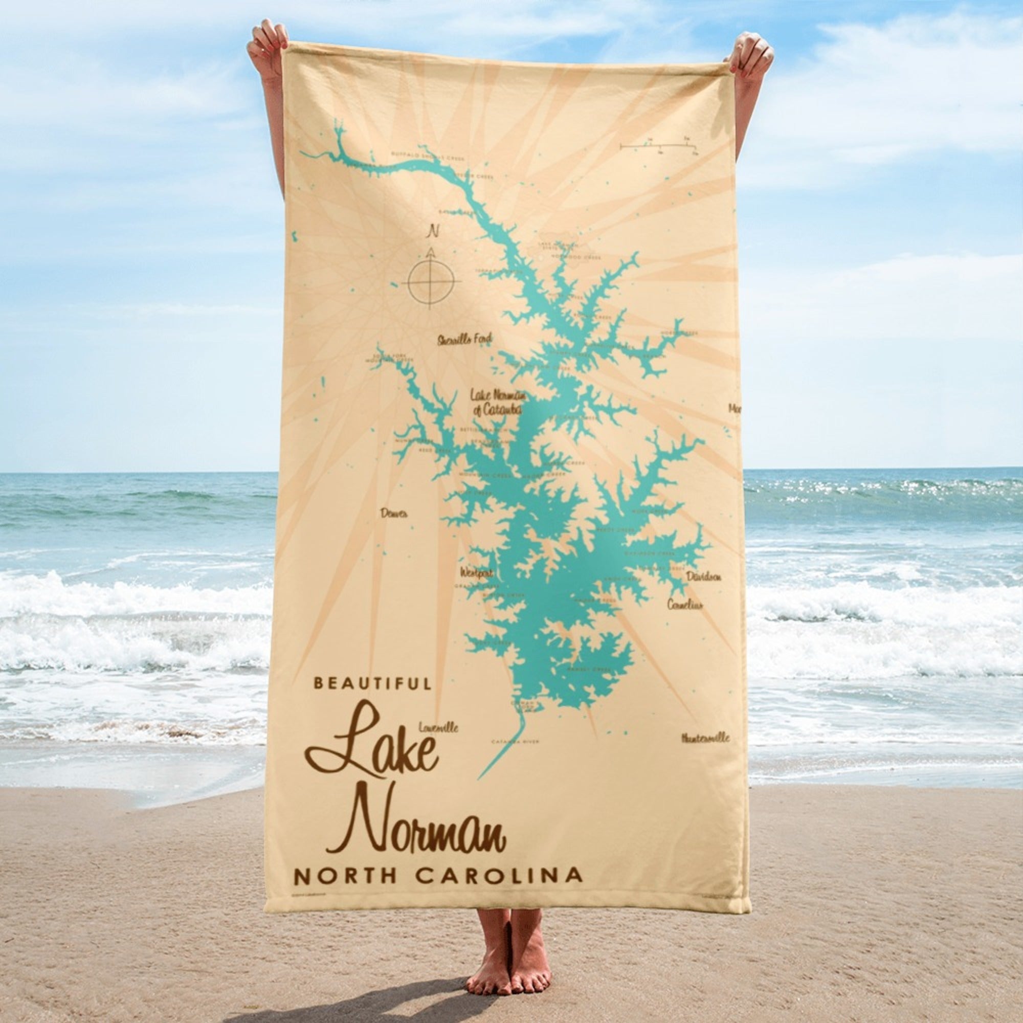 Lake Norman North Carolina Beach Towel