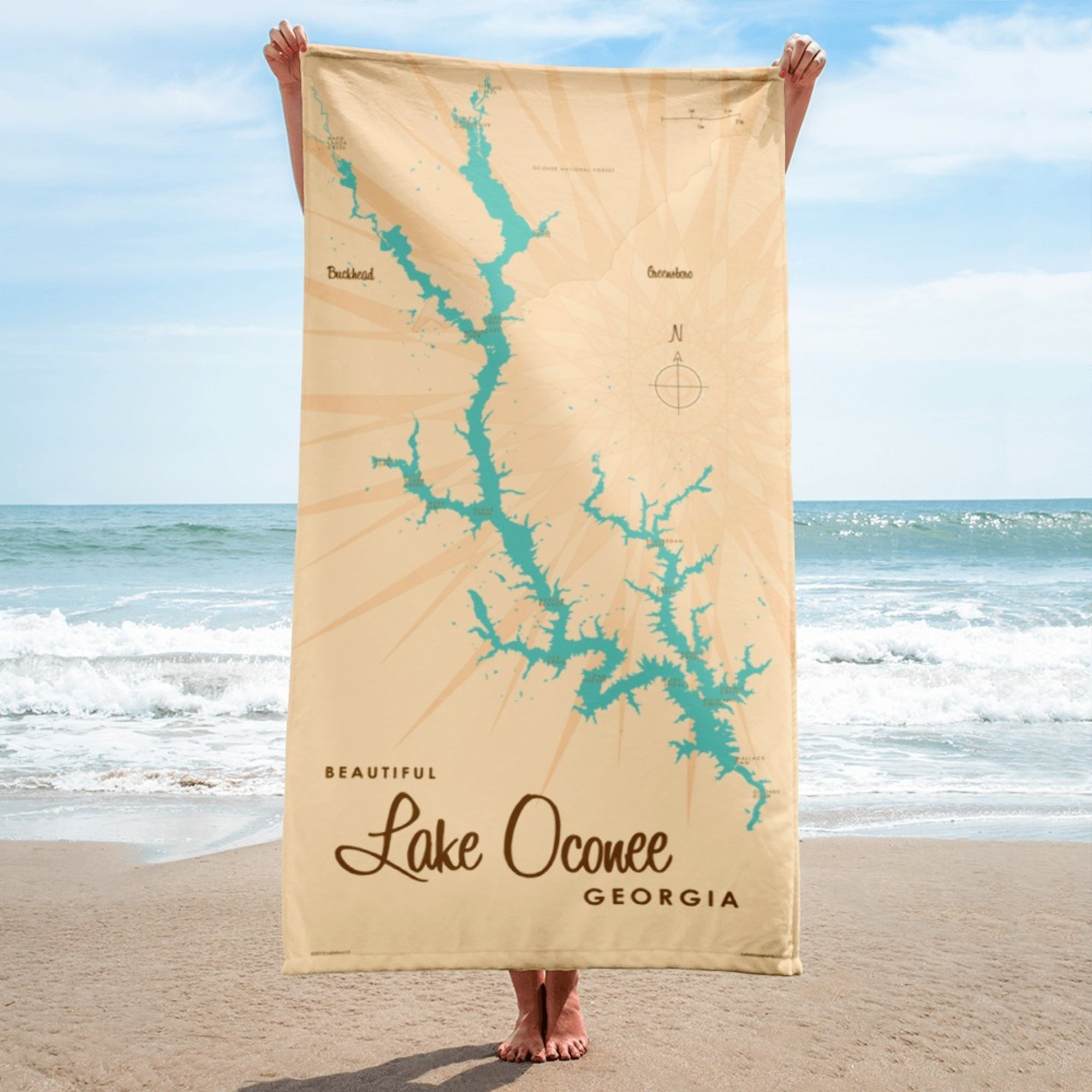 Lake Oconee Georgia Beach Towel