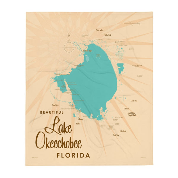 Lake Okeechobee Florida Throw Blanket