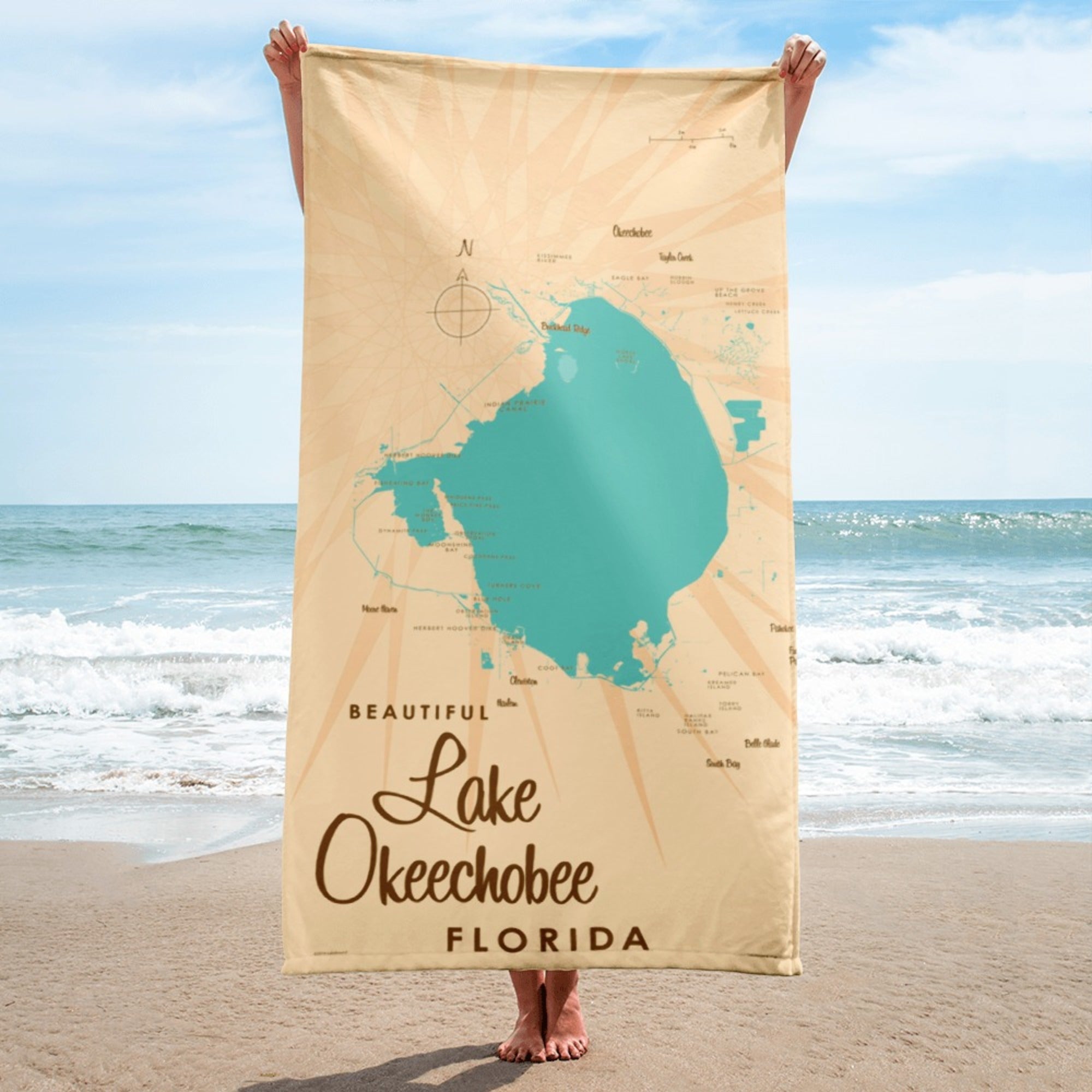 Lake Okeechobee Florida Beach Towel