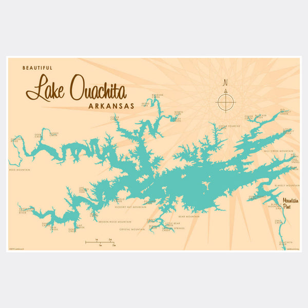 Lake Ouachita Arkansas, Paper Print