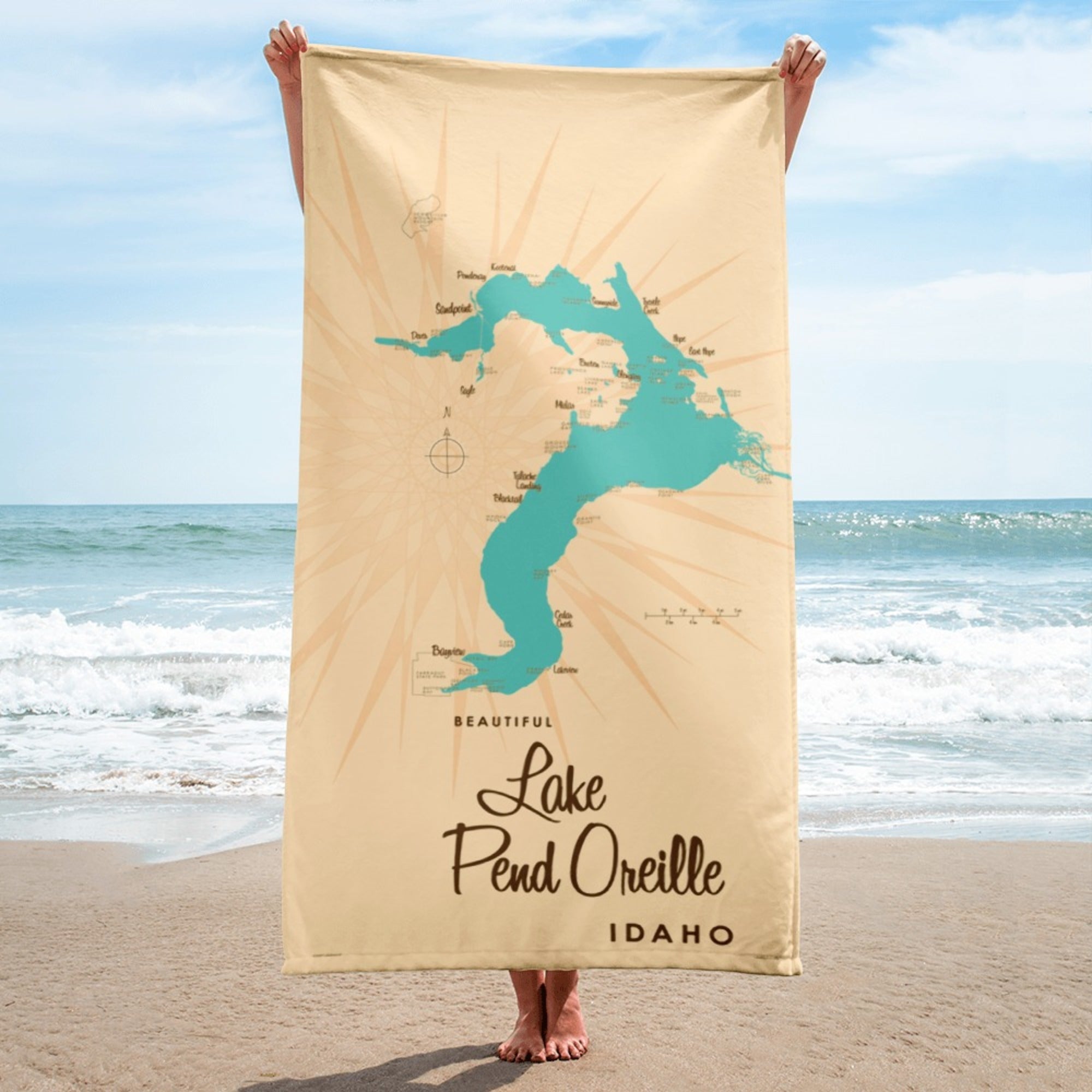 Lake Pend Oreille Idaho Beach Towel
