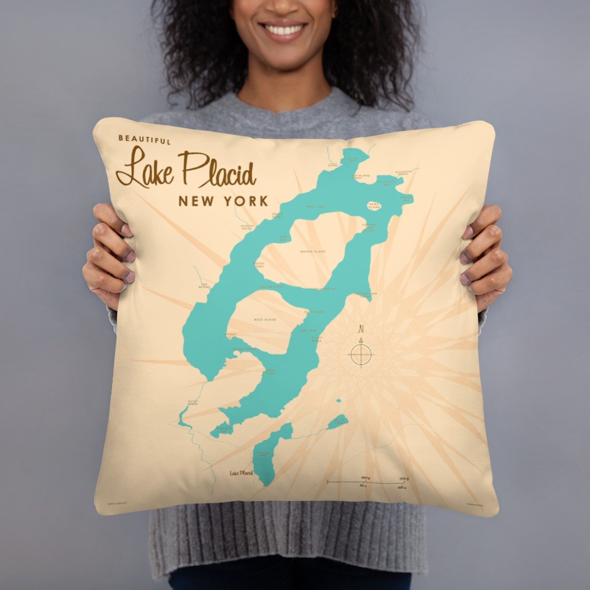 Lake Placid New York Pillow