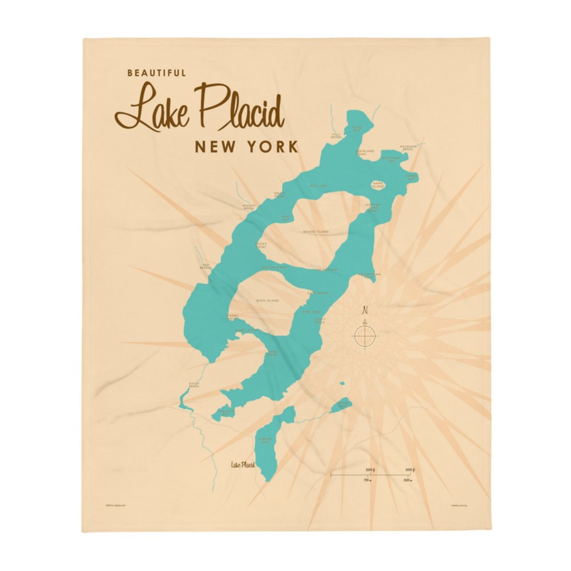Lake Placid New York Throw Blanket