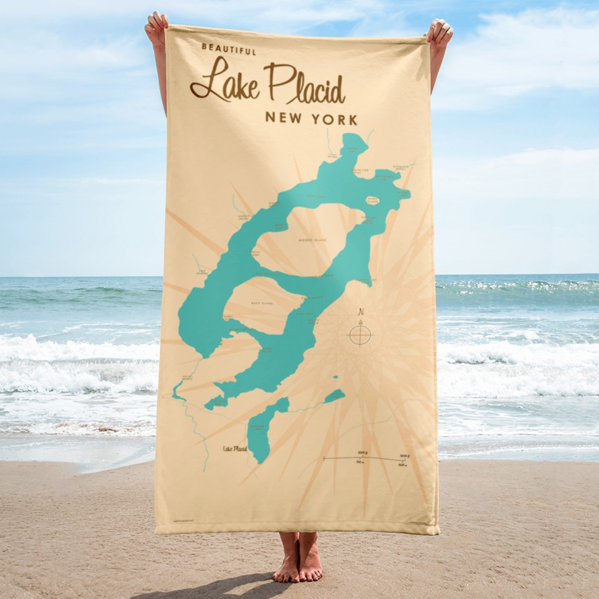 Lake Placid New York Beach Towel