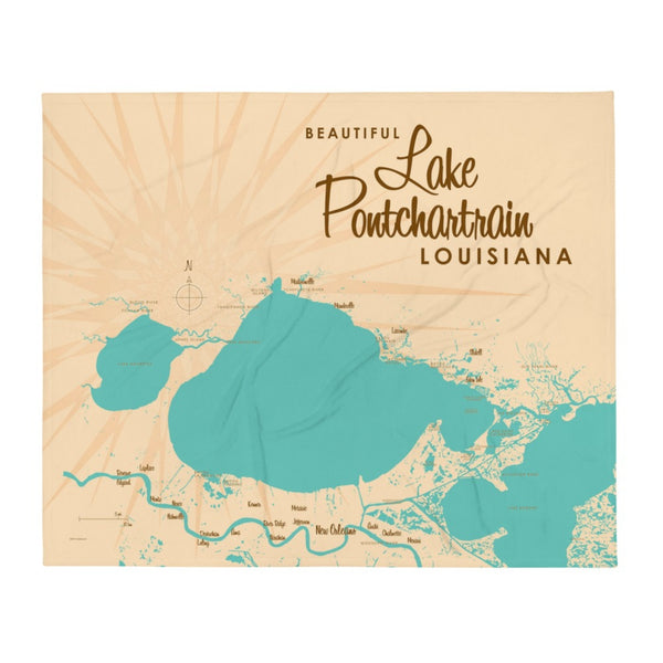 Lake Pontchartrain Louisiana Throw Blanket
