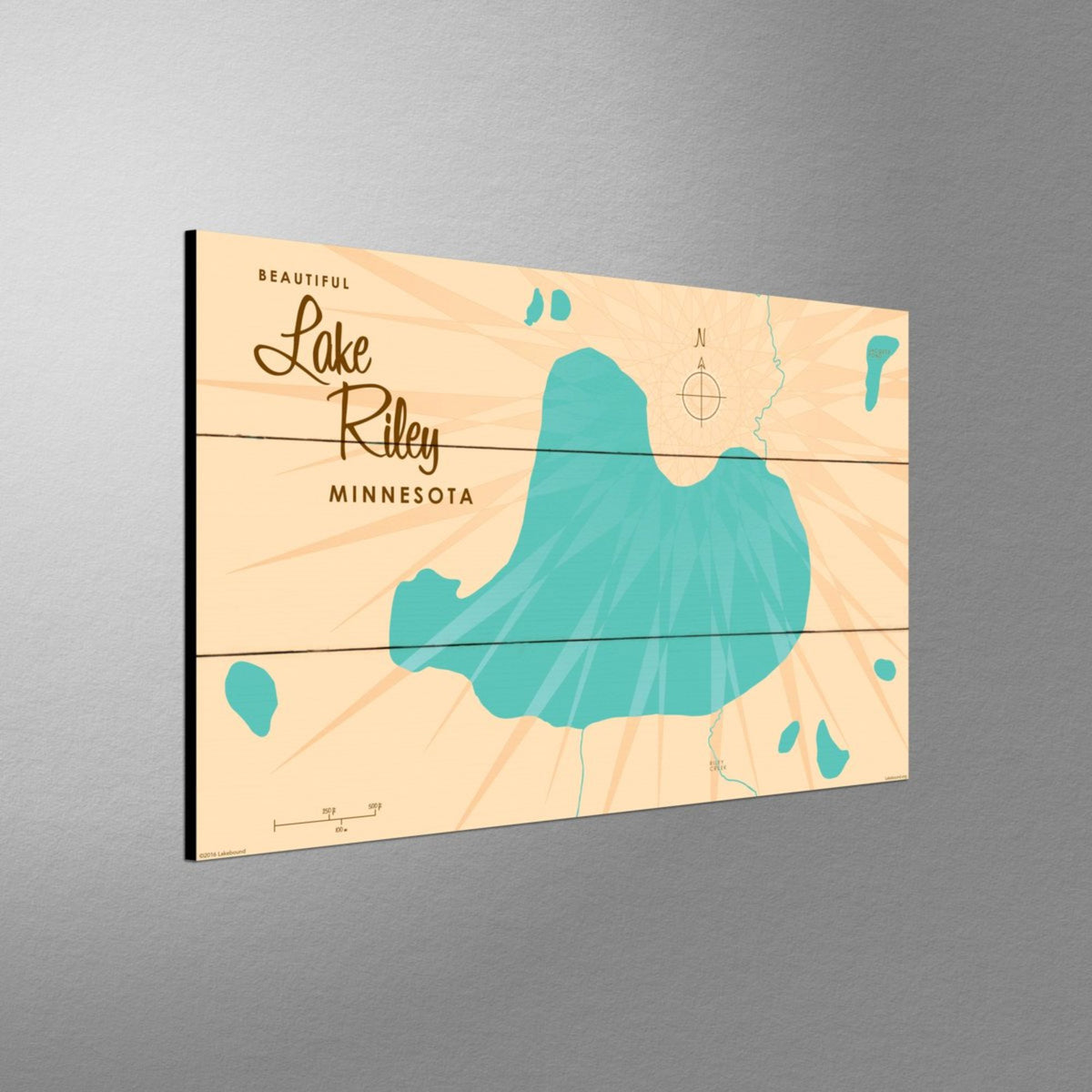 Lake Riley Minnesota, Wood Sign Map Art – Lakebound®