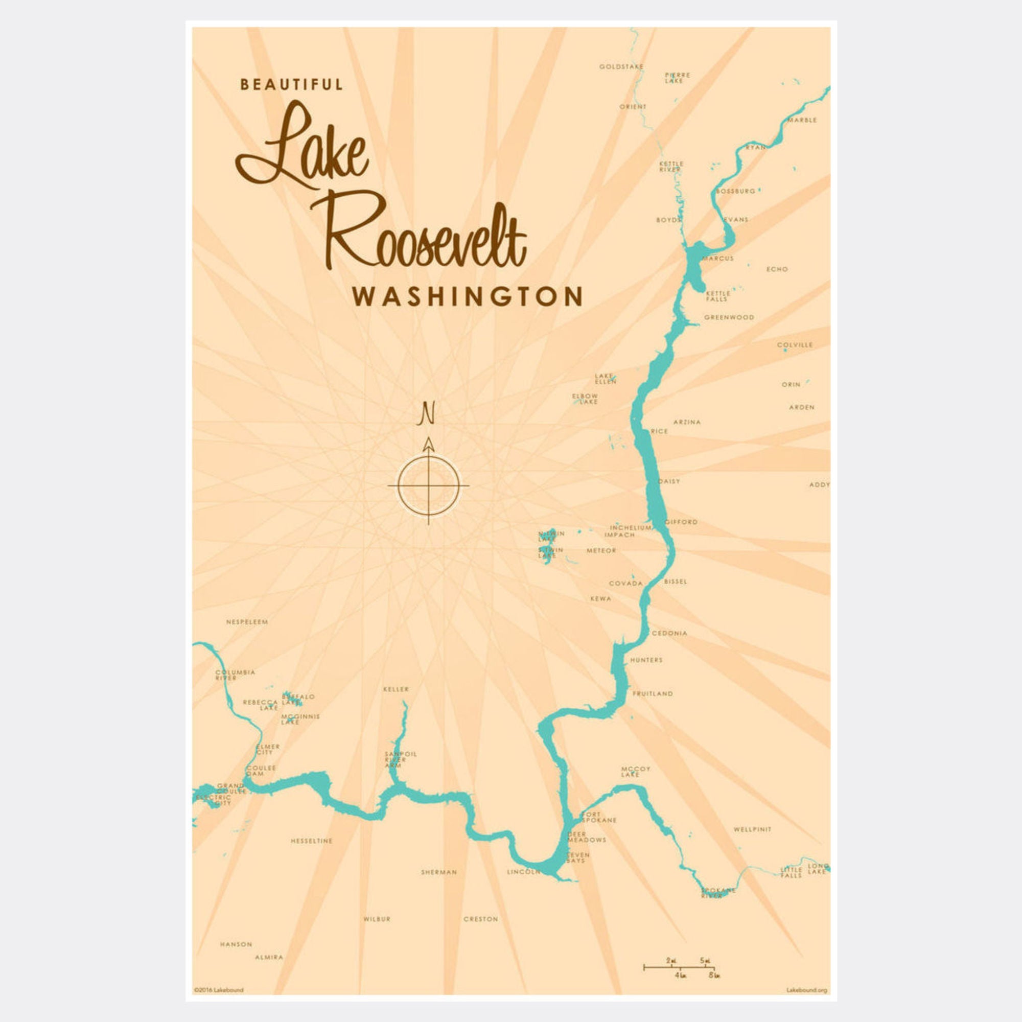 Lake Roosevelt Washington, Paper Print