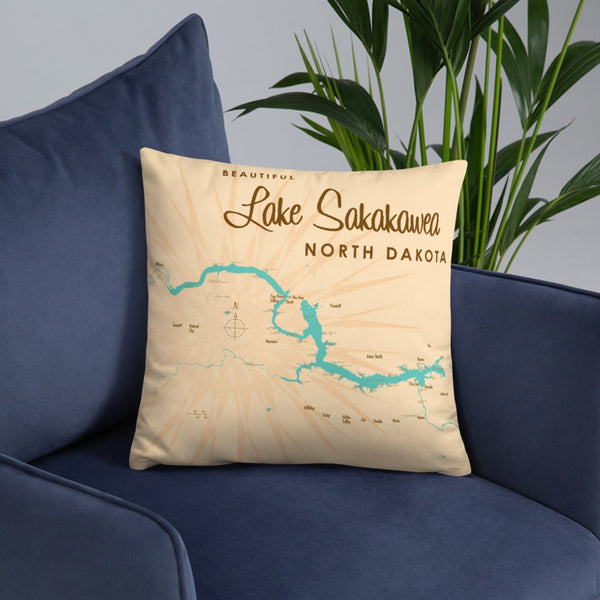 Lake Sakakawea North Dakota Pillow