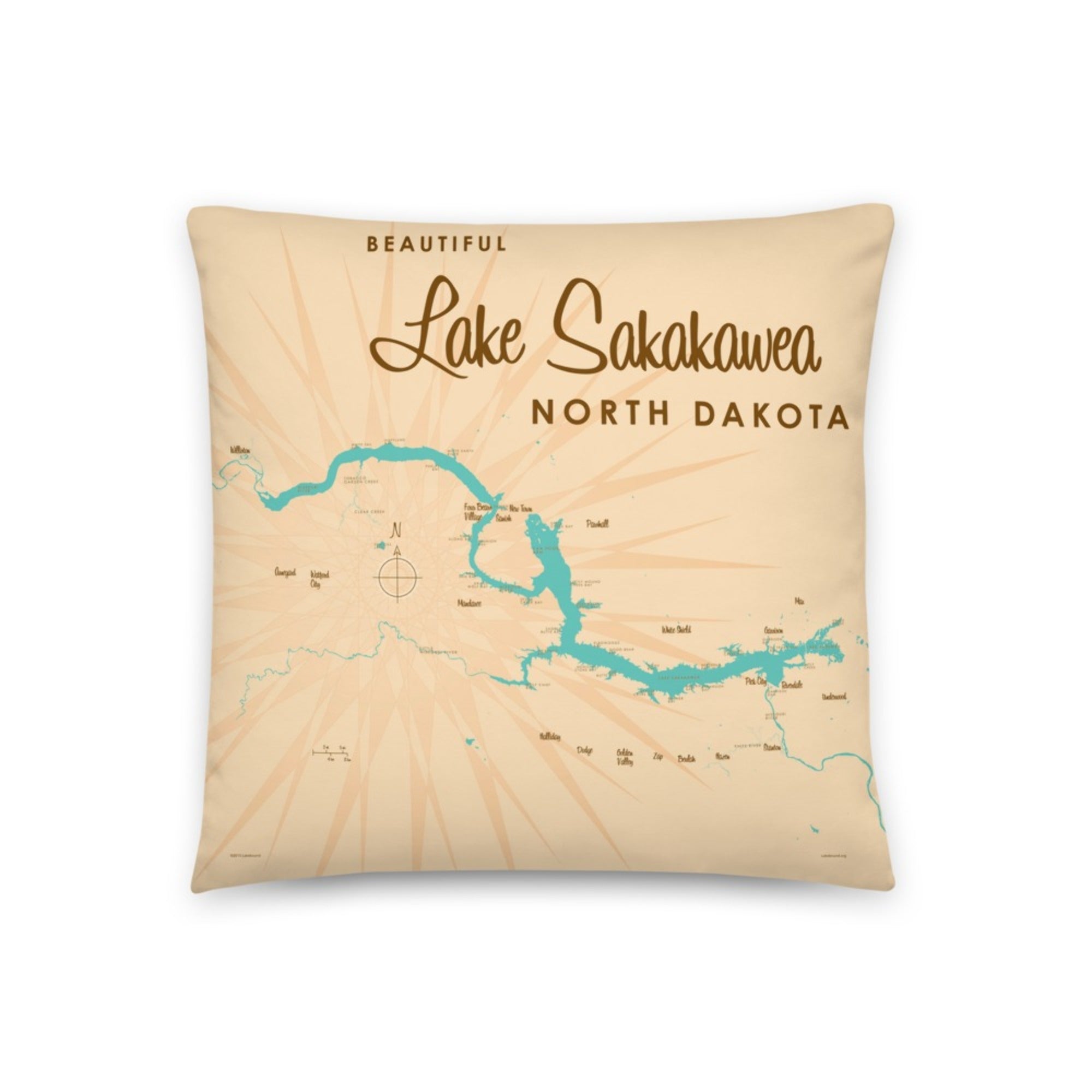 Lake Sakakawea North Dakota Pillow