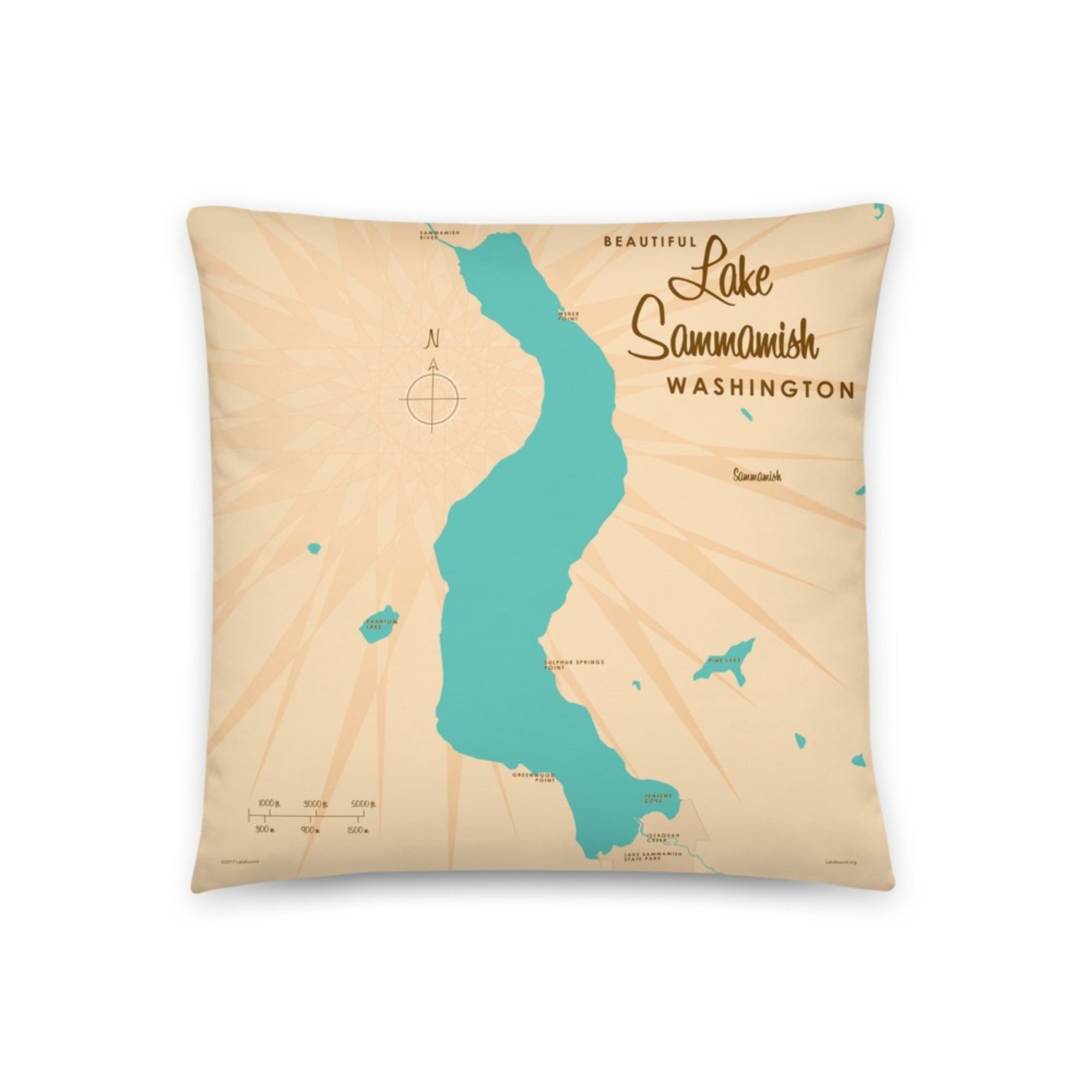 Lake Sammamish Washington Pillow