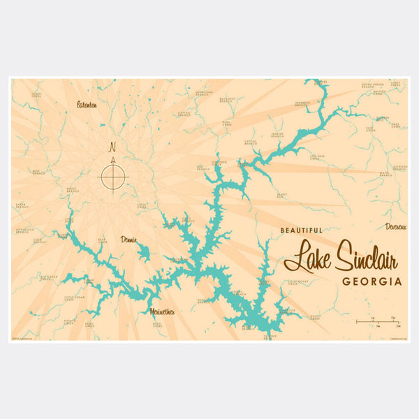 Lake Sinclair Georgia, Paper Print