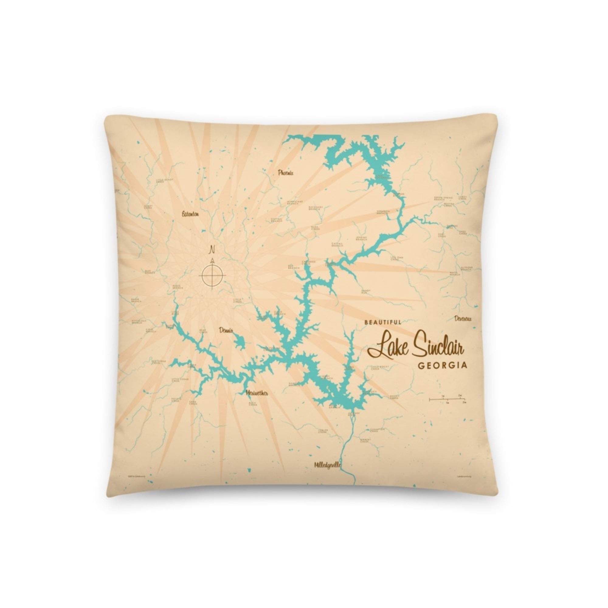 Lake Sinclair Georgia Pillow