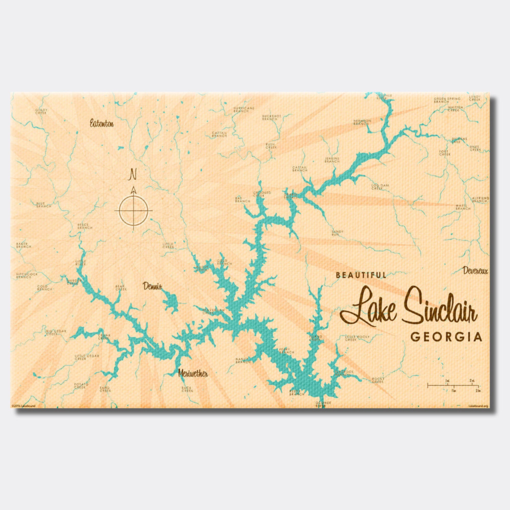 Lake Sinclair Georgia, Canvas Print