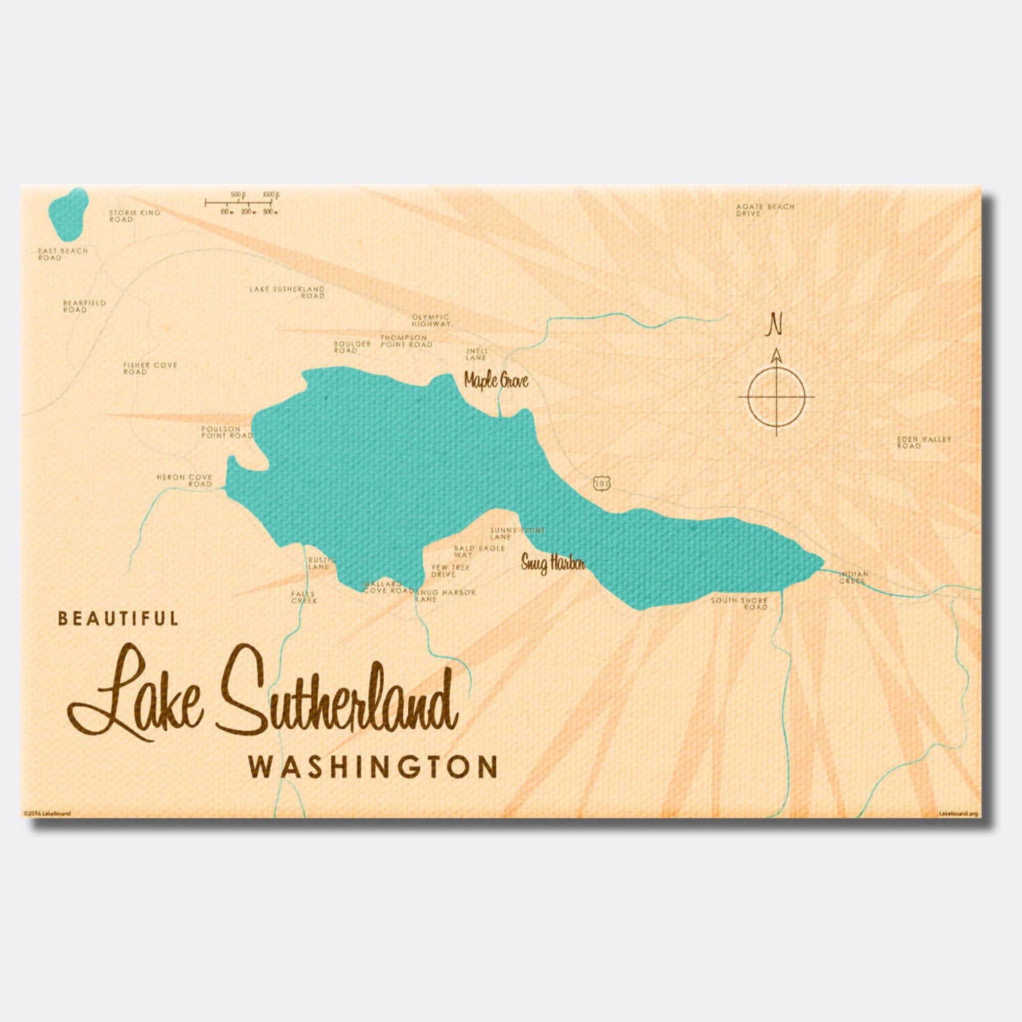 Lake Sutherland Washington, Canvas Print