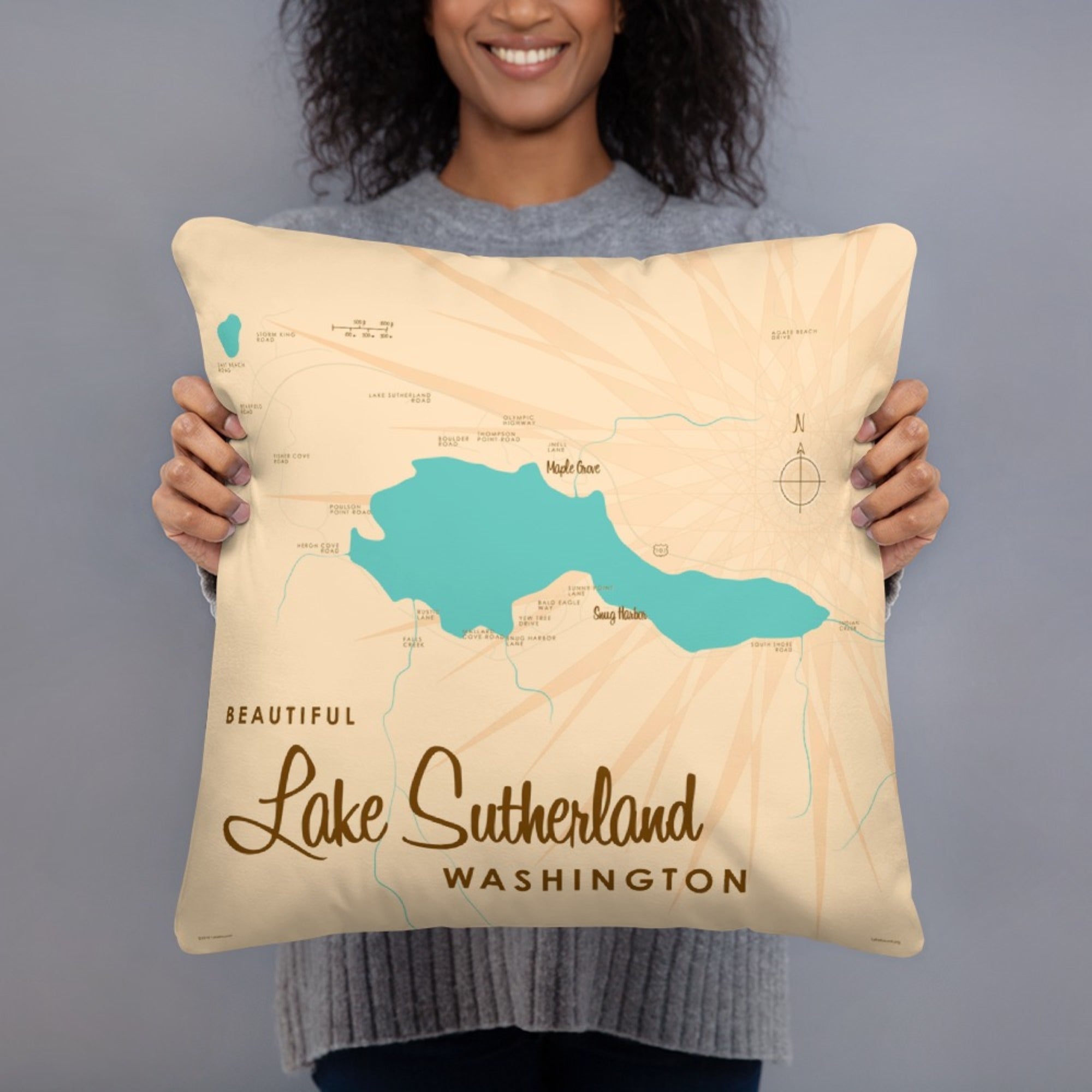 Lake Sutherland Washington Pillow