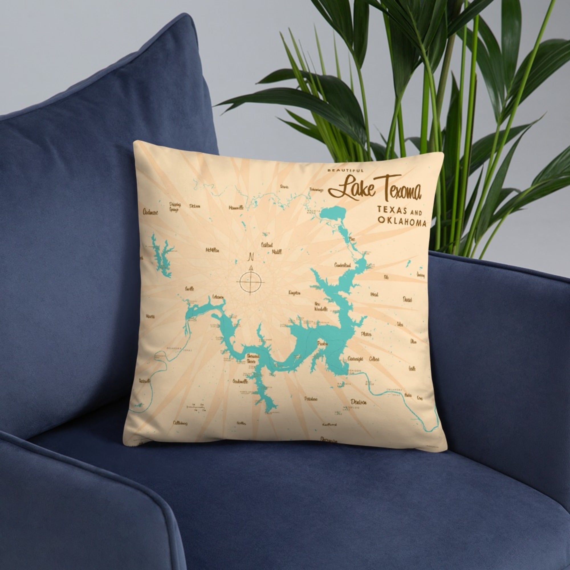 Lake Texoma Texas Oklahoma Pillow