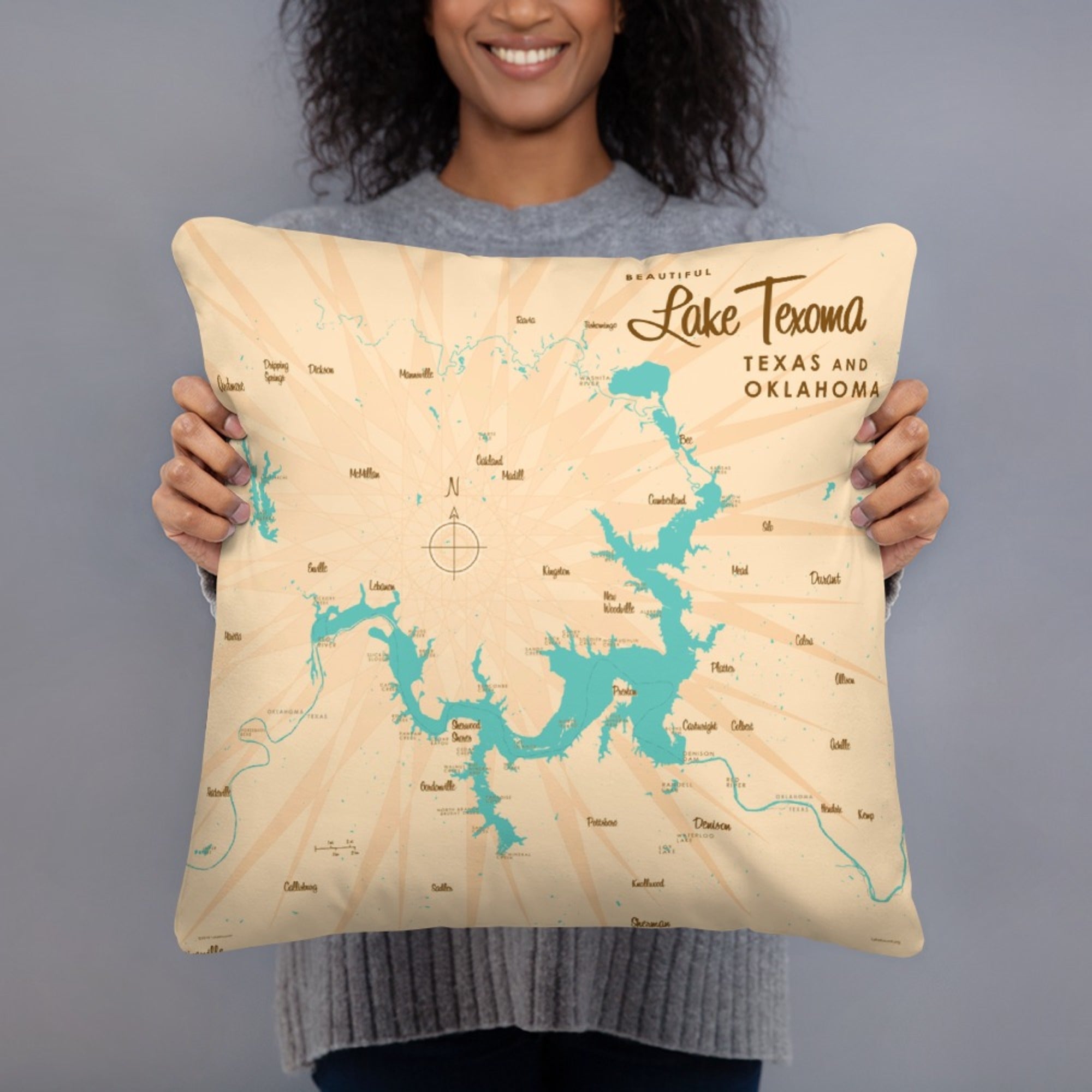 Lake Texoma Texas Oklahoma Pillow