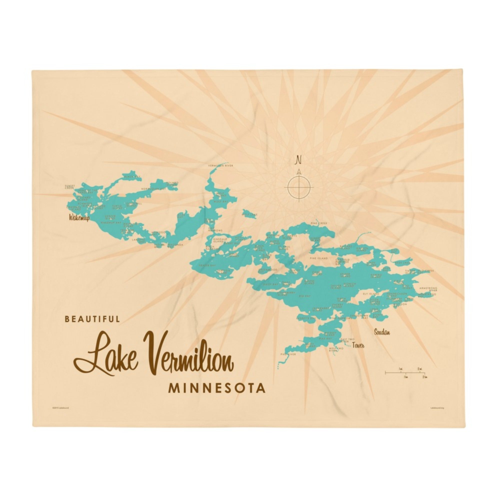 Lake Vermilion Minnesota Throw Blanket