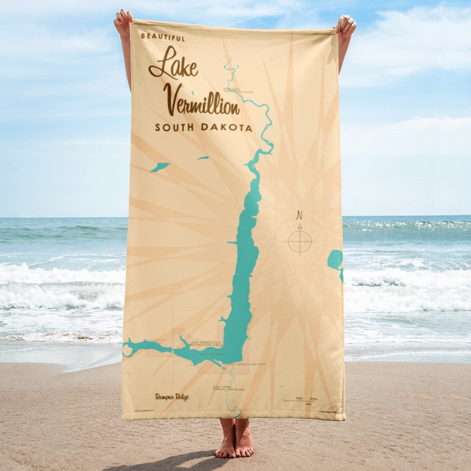 Lake Vermillion South Dakota Beach Towel
