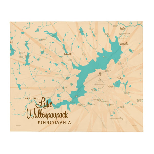 Lake Wallenpaupack Pennsylvania Throw Blanket