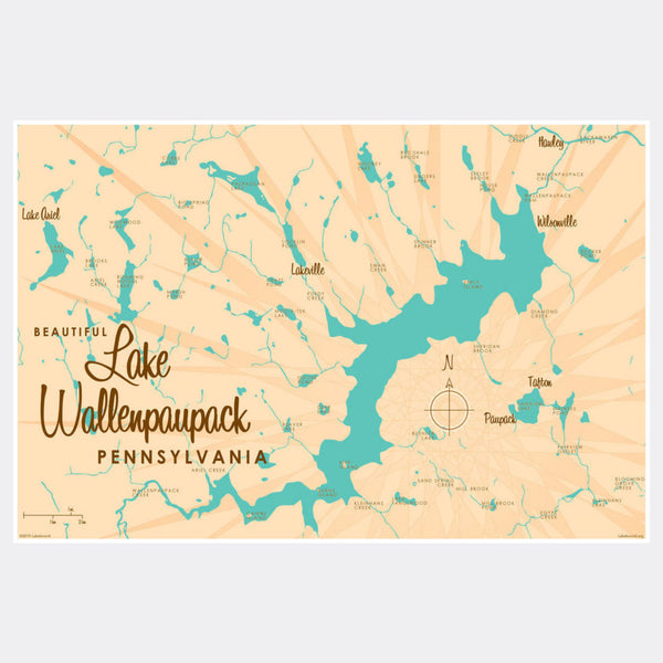 Lake Wallenpaupack Pennsylvania, Paper Print