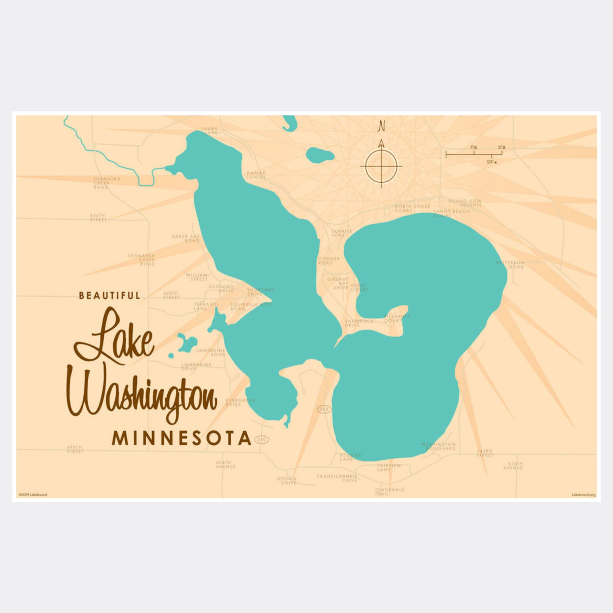 Lake Washington Minnesota, Paper Print