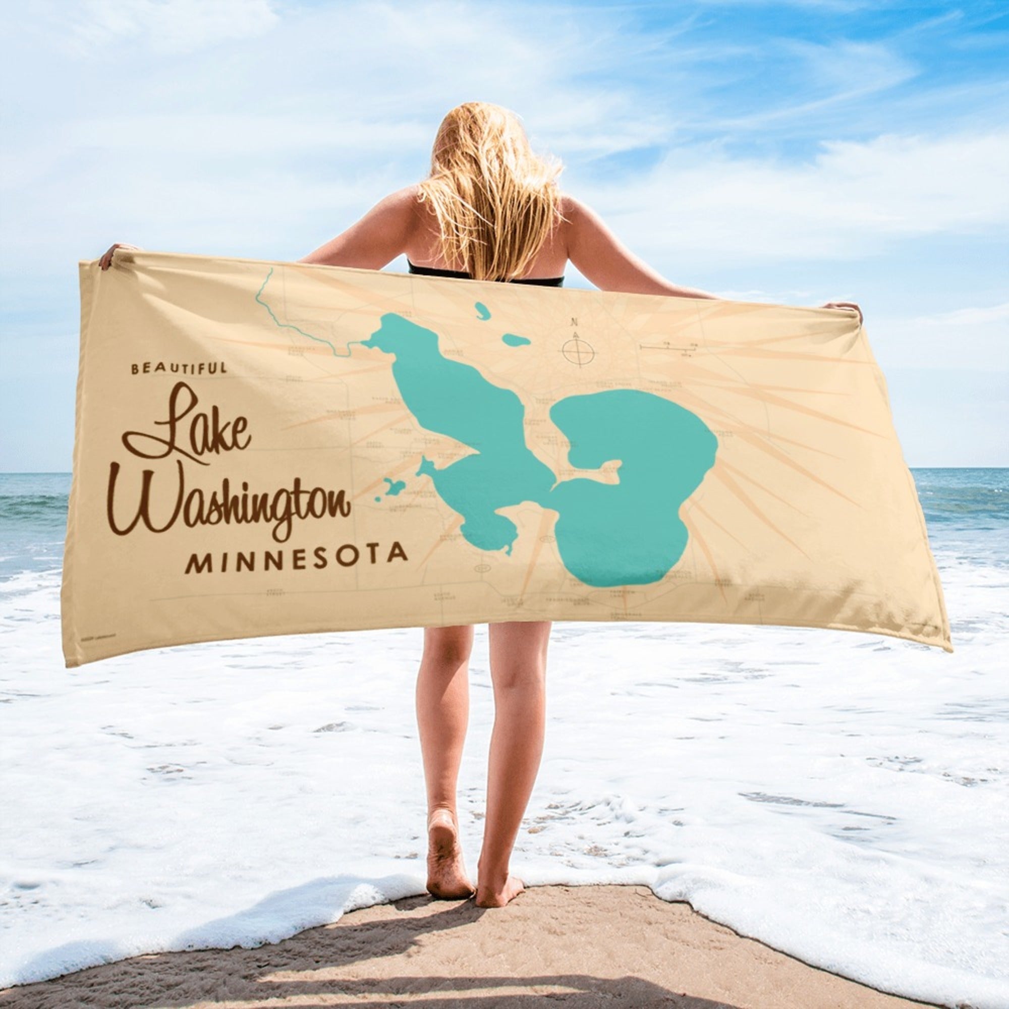 Lake Washington Minnesota Beach Towel