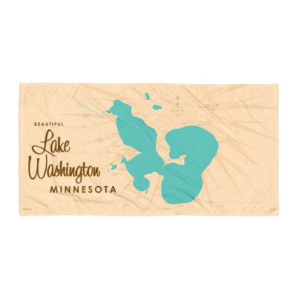 Lake Washington Minnesota Beach Towel