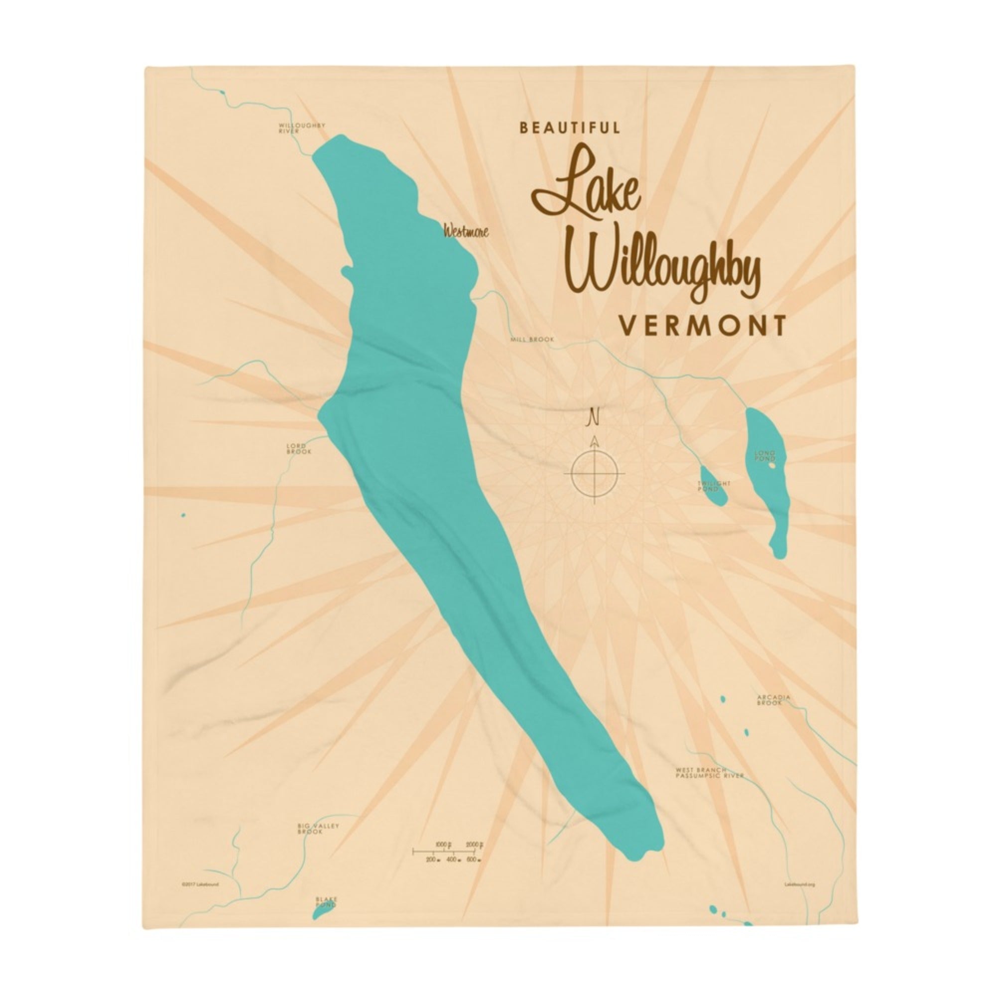 Lake Willoughby Vermont Throw Blanket