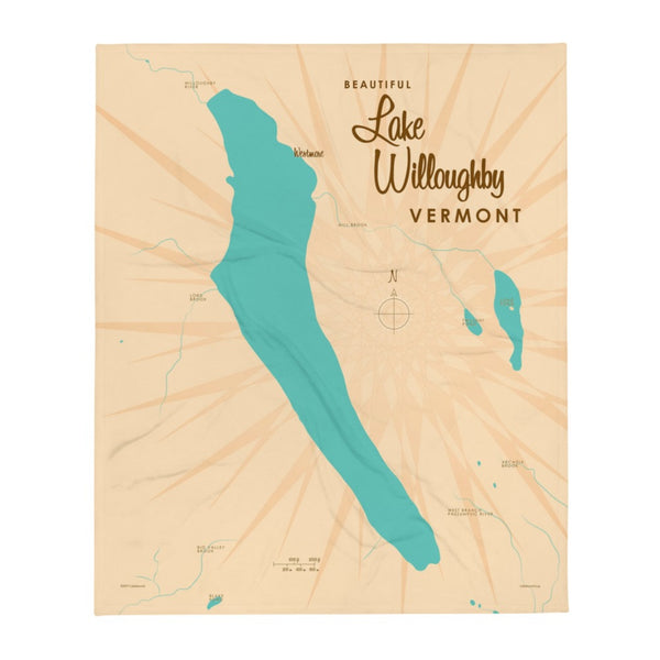 Lake Willoughby Vermont Throw Blanket