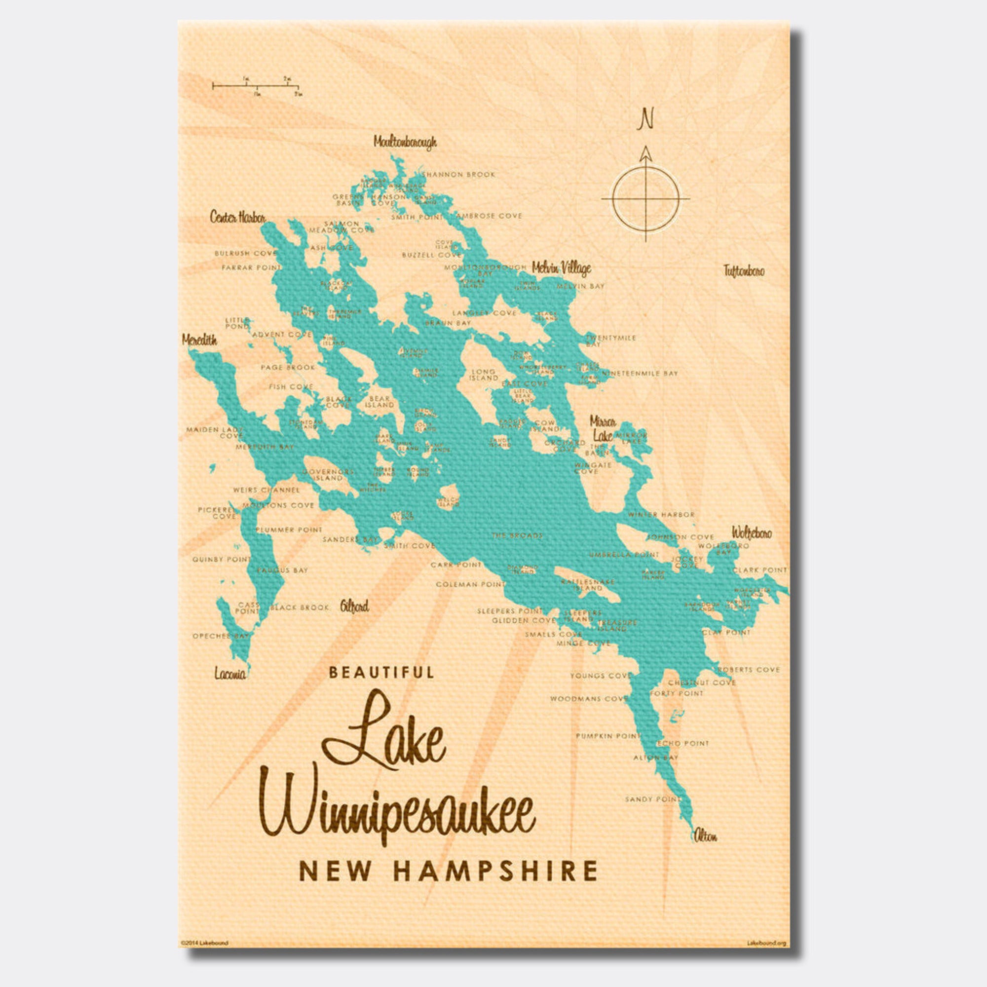 Lake Winnipesaukee New Hampshire, Canvas Print