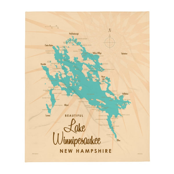 Lake Winnipesaukee New Hampshire Throw Blanket