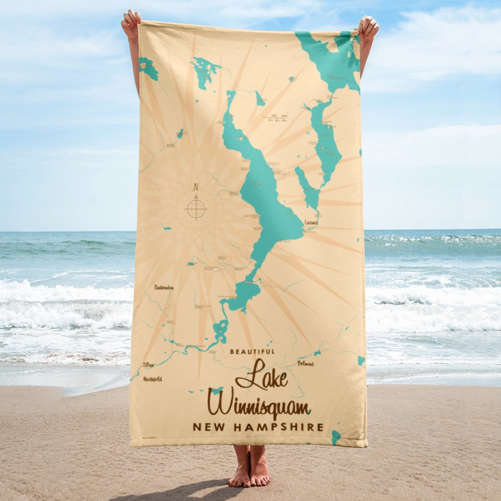 Lake Winnisquam New Hampshire Beach Towel