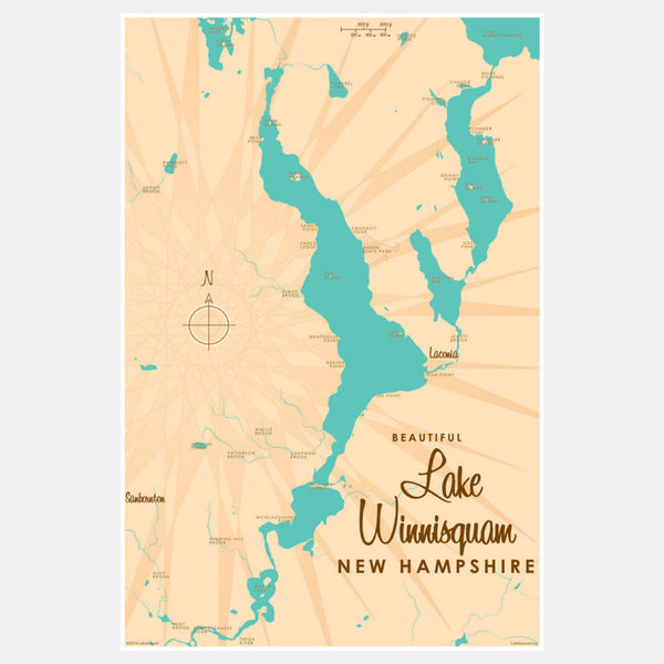 Lake Winnisquam New Hampshire, Paper Print