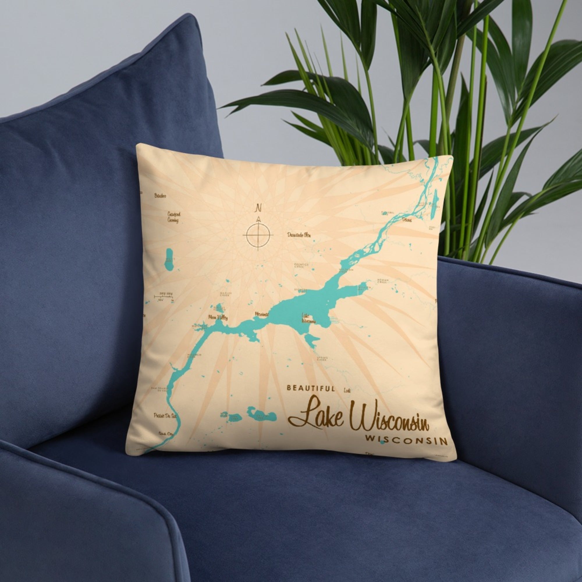 Lake Wisconsin Wisconsin Pillow