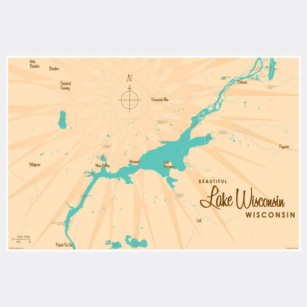 Lake Wisconsin Wisconsin, Paper Print