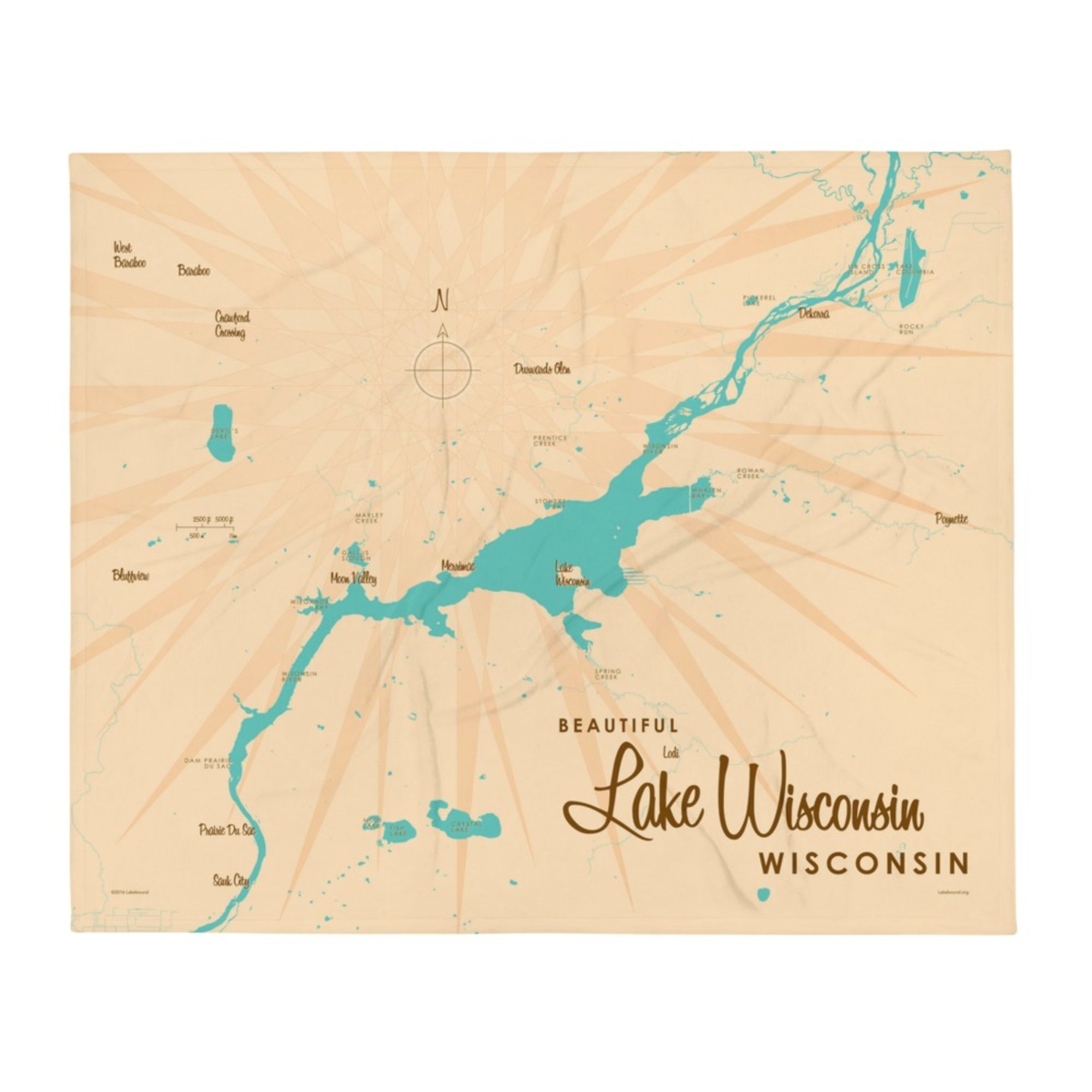 Lake Wisconsin Wisconsin Throw Blanket