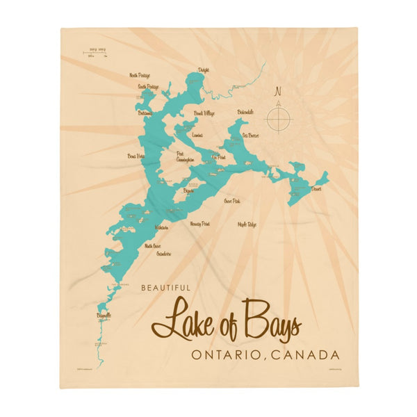 Lake of Bays Ontario Canada Throw Blanket