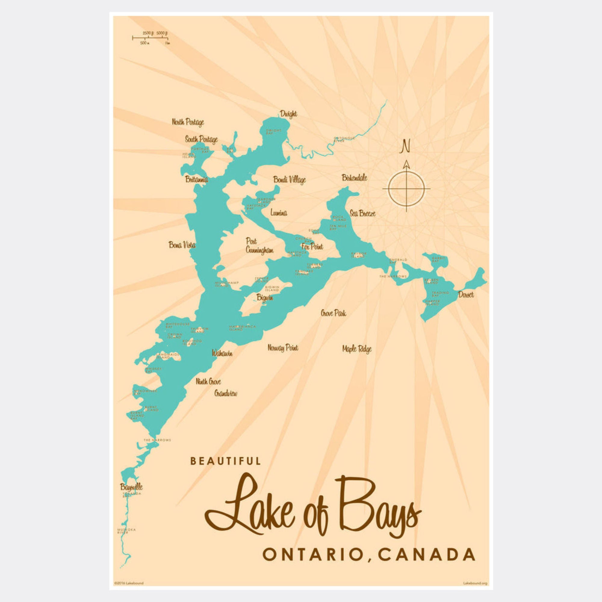 Lake of Bays Ontario, Paper Print