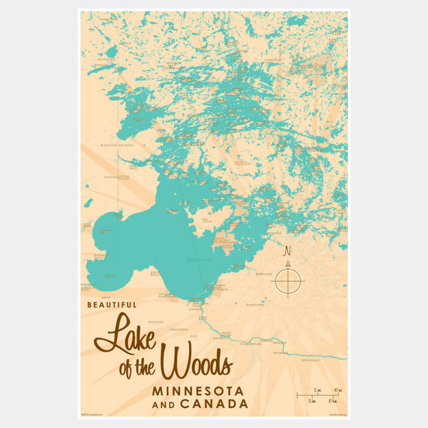 Lake of the Woods Minnesota, Paper Print