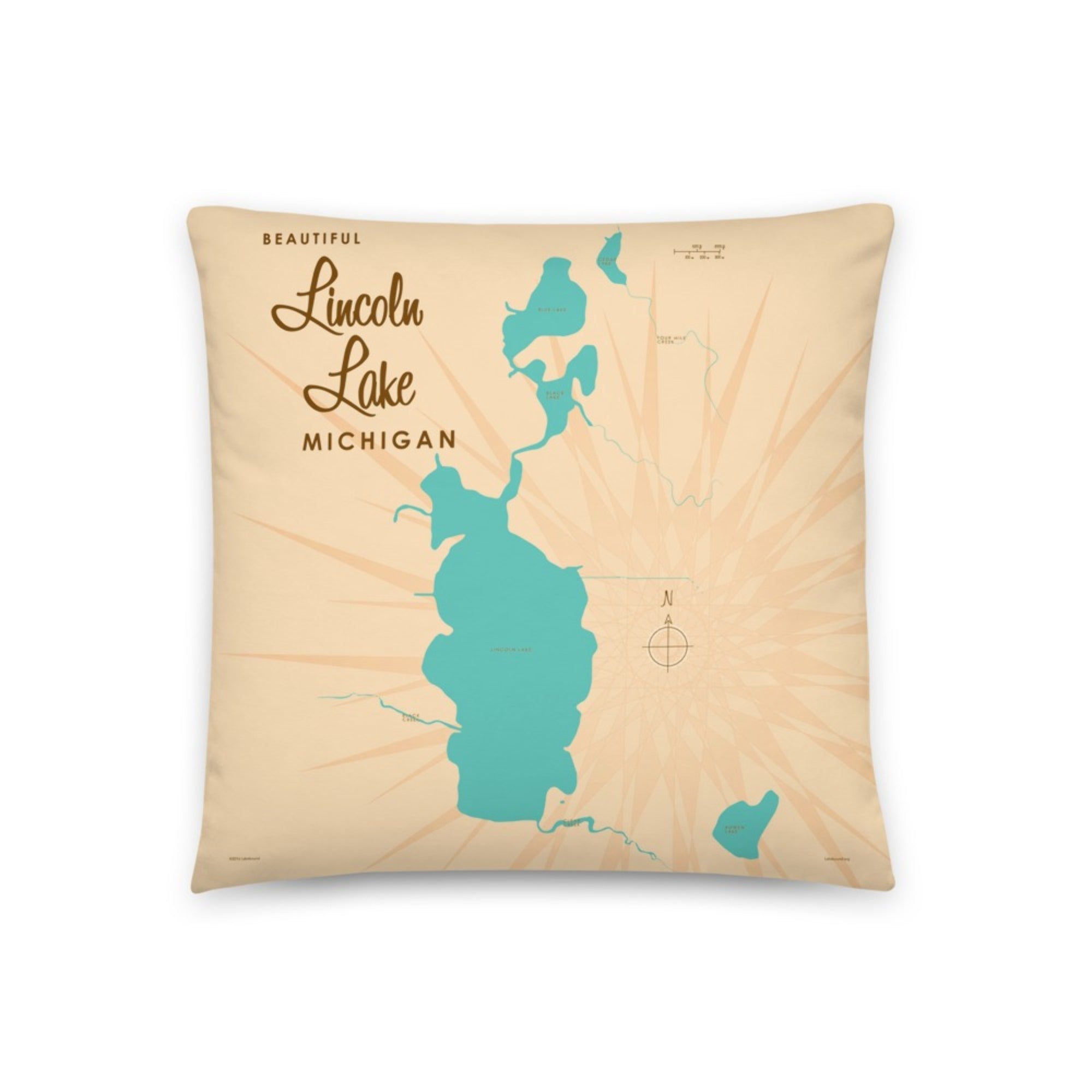 Lincoln Lake Michigan Pillow