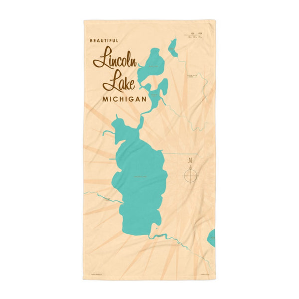 Lincoln Lake Michigan Beach Towel